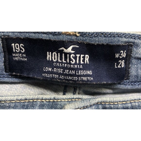 Hollister California Jean Legging 19S W34 L26 Advanced Stretch Factory Destroyed - Picture 4 of 16